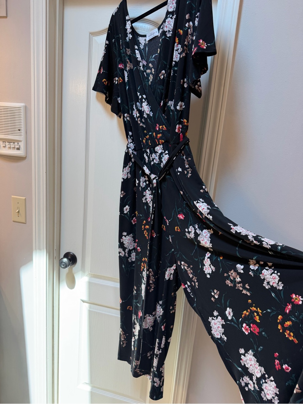Kaileigh Black Floral Jumpsuit